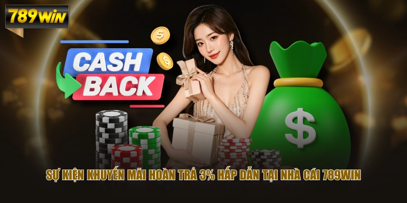 Sự kiện khuyến mãi hoàn trả 3% hấp dẫn tại nhà cái 789WIN